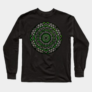 Neon Green Mandala Long Sleeve T-Shirt